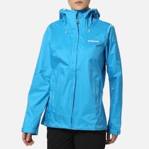 Patagonia Torrentshell H2No Hooded Rain Jacket Windbreaker Curacao Blue Sz S